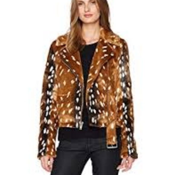 7 for all mankind faux fur coat
